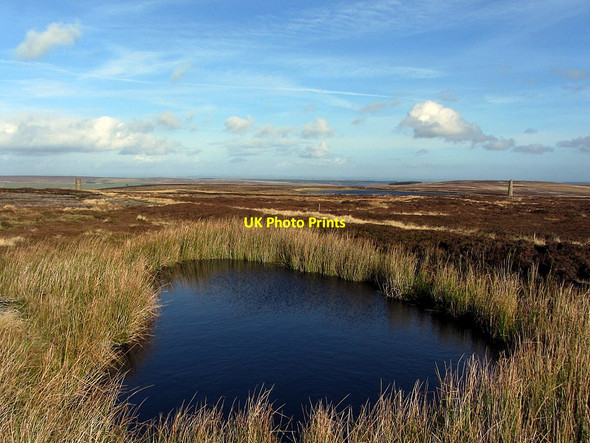 Photo 6"x4" Moorland pond below Bolt's Law Ramshaw\/NY9547 c2014