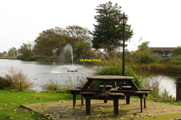 Photo 6"x4" Picnic area by the boating lake Eastoke c2014