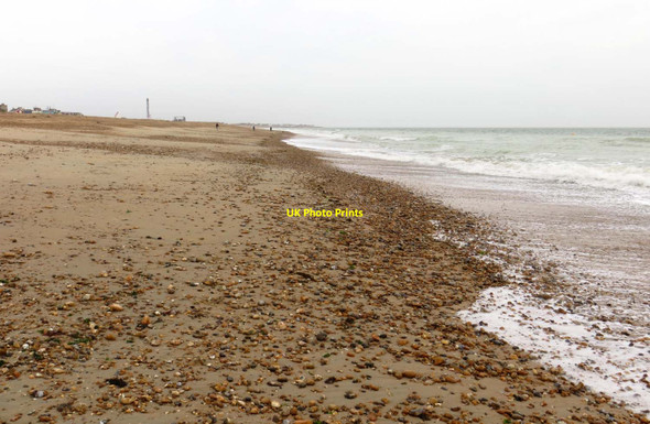 Photo 6"x4" Looking east along the beach on Hayling Island West Town\/SZ7199 c2014