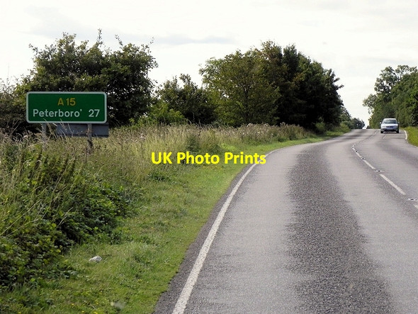 Photo 6"x4" A15 Southbound towards Peterborough Threekingham c2014