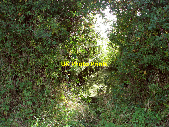 Photo 6"x4" Seldom used bridge over drainage ditch Metfield c2014