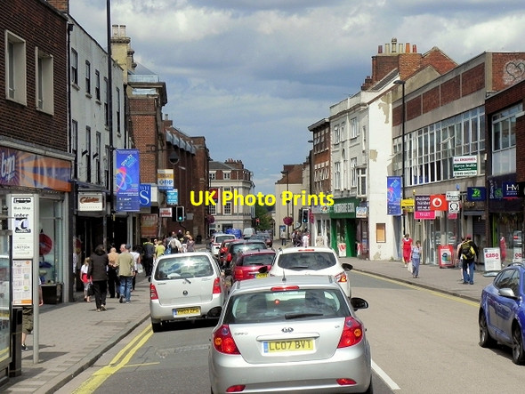 Photo 6"x4" Grantham High Street Grantham c2014