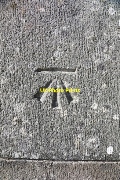 Photo 6"x4" Benchmark near the dam Cerrigcwplau c2014
