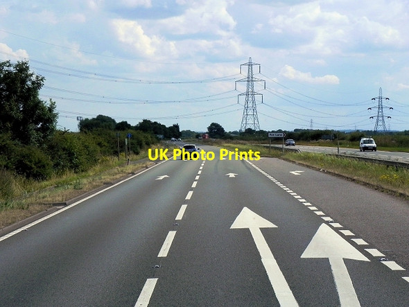 Photo 6"x4" A1 Southbound, Junction with Fen Lane Askerton Hill c2014