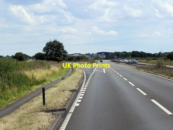 Photo 6"x4" Southbound A1, Junction for Long Bennington Dry Doddington c2014