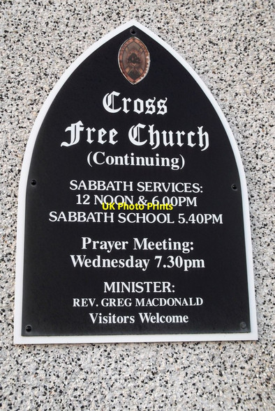 Photo 6"x4" Notice board for Cross Free Church (Continuing) Dail bho Thuath c2014