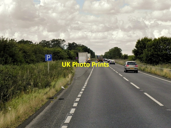 Photo 6"x4" Layby on the Great North Road (A1) Tickencote c2014