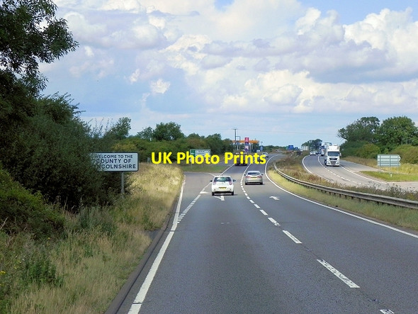 Photo 6"x4" Northbound A1, Exit for South Witham South Witham c2014