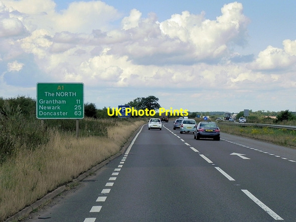 Photo 6"x4" Northbound A1, Witham Common South Witham c2014