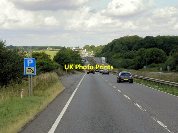 Photo 6"x4" Layby on A1 South of Colsterworth North Witham c2014