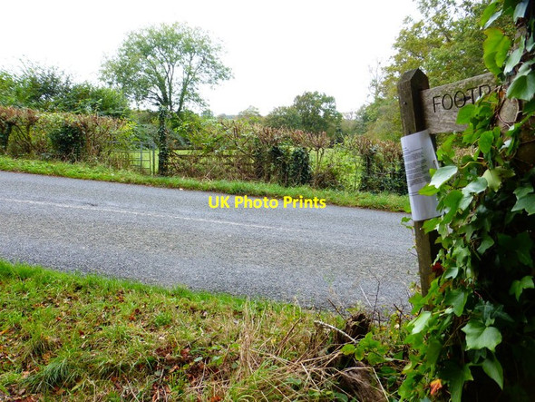 Photo 6"x4" Footpath crosses road east of Southwick Southwick\/SU6208 c2014