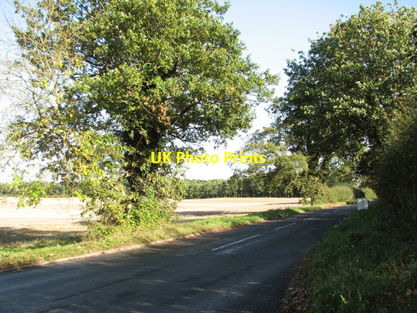 Photo 6"x4" The B1145 road West Lexham c2014