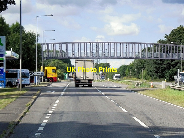 Photo 6"x4" Footbridge over the A1 at Great Ponton Great Ponton c2014