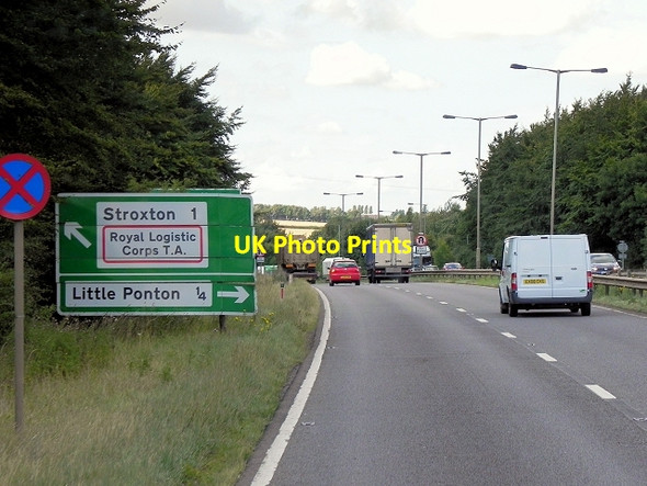 Photo 6"x4" Northbound A1, Great North Road Great Ponton c2014