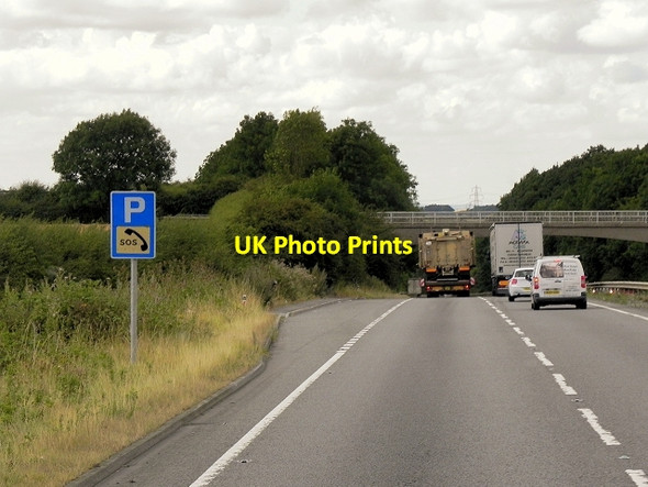 Photo 6"x4" Layby on Northbound A1 near Little Ponton Spittlegate c2014