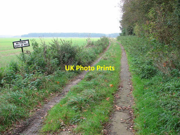 Photo 6"x4" Farmtrack on Great Massingham Airfield Great Massingham c2014