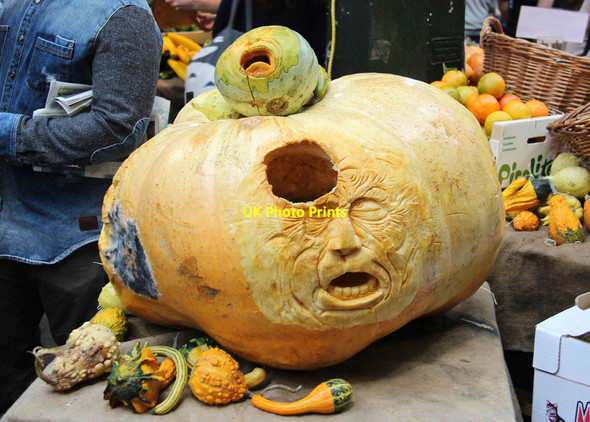 Photo 6"x4" Pumpkins in Borough Market London c2014