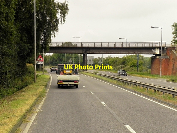 Photo 6"x4" Railway Bridge over Radcliffe Road Bassingfield c2014