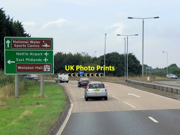 Photo 6"x4" Radcliffe Road (A52) at Gamston Roundabout West Bridgford c2014