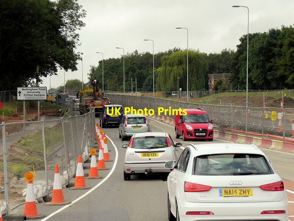 Photo 6"x4" Roadworks on Clifton Lane Clifton\/SK5434 c2014