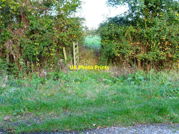Photo 6"x4" Small gate into field on Mill Lane Fair Oak Green c2014