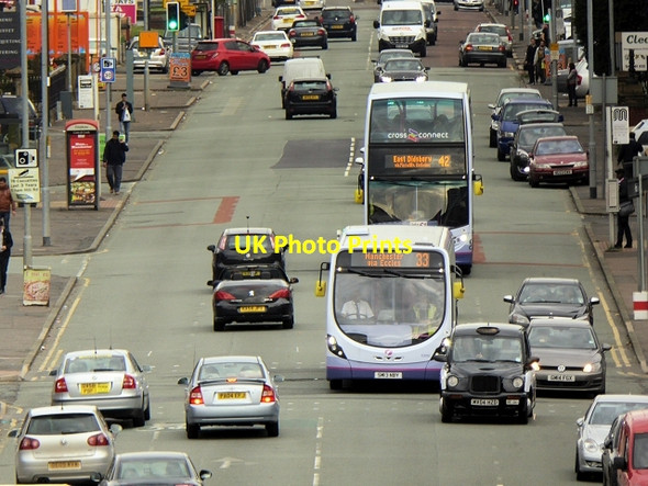 Photo 6"x4" Traffic on Cheetham Hill Road Manchester c2014
