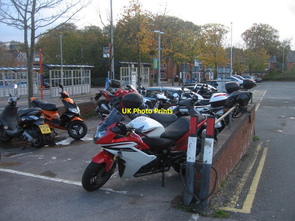Photo 6"x4" Motorbike parking - Farnborough Station Farnborough\/SU8754 c2014