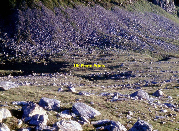 Photo 6"x4" Meall nan Ceapraichean drops to the col draining northwest Ceann Garbh\/NH2683 c1968