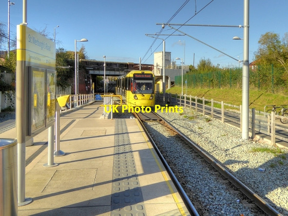 Photo 6"x4" Metrolink Manchester Airport Line, St Werburgh's Road Barlow Moor c2014