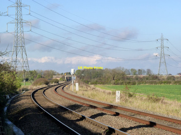 Photo 6"x4" Railway to Doncaster Gainsborough\/SK8189 c2014
