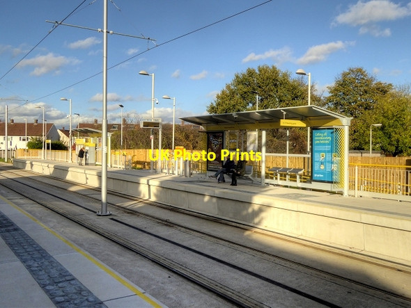 Photo 6"x4" Manchester Airport Line, Wythenshawe Park Metrolink Stop Sale c2014