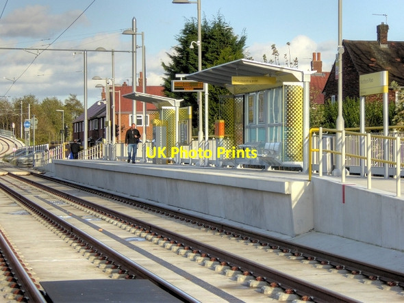Photo 6"x4" Northern Moor Metrolink Stop, Outbound Platform Sale c2014