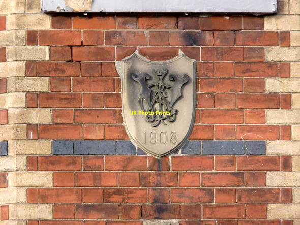 Photo 6"x4" Monogram plaque on Beckingham Institute Beckingham\/SK7790 c2014
