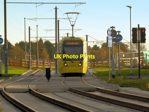Photo 6"x4" Tram Approaching Shadowmoss Moss Nook\/SJ8385 c2014