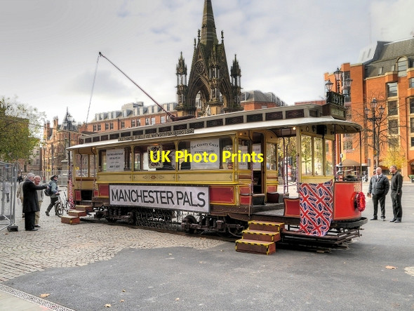Photo 6"x4" World War I Recruiting Tram, Manchester Albert Square Manchester c2014