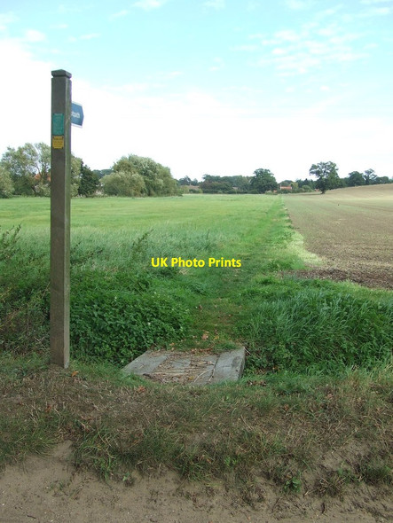 Photo 6"x4" Footpath Sign Peasenhall c2014