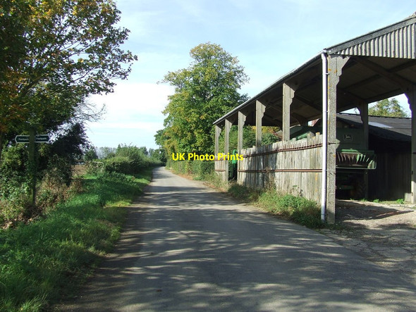 Photo 6"x4" Footpath Crossing Dennington Hall c2014