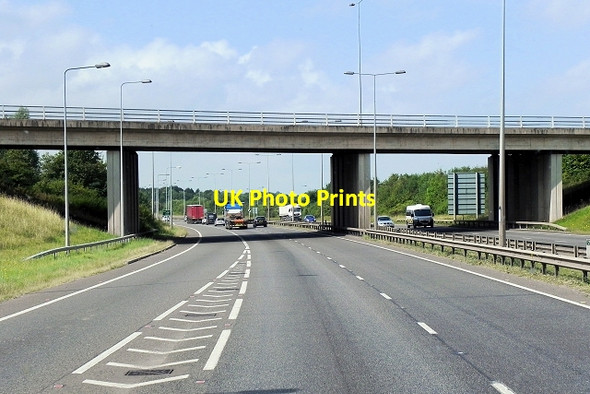 Photo 6"x4" Aston Interchange (Junction 2), Westbound A50 Thulston c2014
