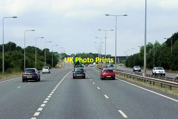 Photo 6"x4" A50 Approaching Junction 4 Findern c2014