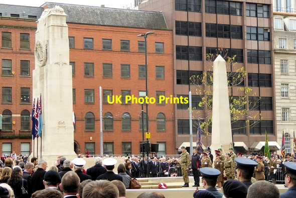 Photo 6"x4" Remembrance Ceremony, Manchester Cenotaph Manchester c2014