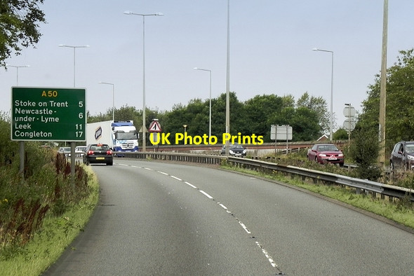 Photo 6"x4" A50 Approaching Stoke-on-Trent Blythe Bridge c2014