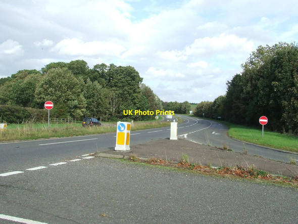 Photo 6"x4" Junction Onto The A1307 Bartlow c2014