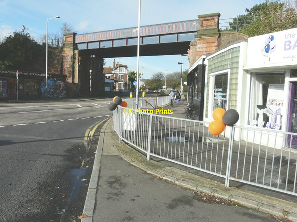 Photo 6"x4" Railway bridge over Cheriton Road Folkestone c2014
