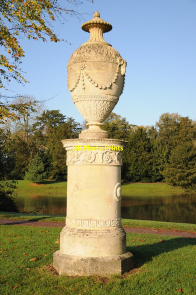 Photo 6"x4" Lakeside urn, Croome Park Dunstall Common c2014