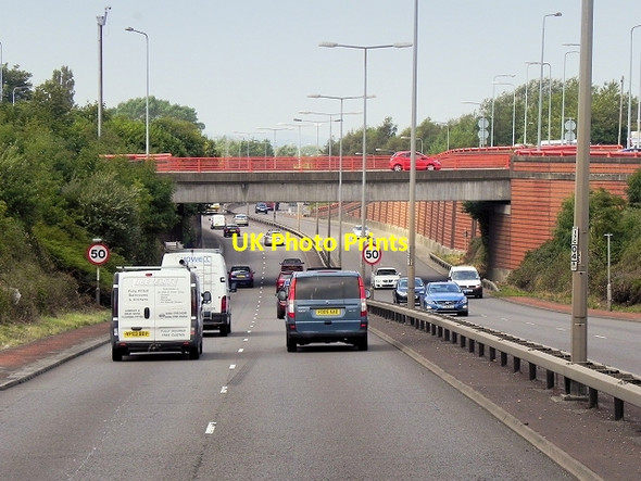 Photo 6"x4" Bridge (A5007)  over Uttoxeter Road Florence c2014