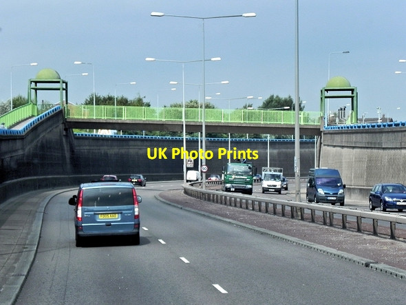 Photo 6"x4" Uttoxeter Road, Footbridge at Longton Longton\/SJ9043 c2014