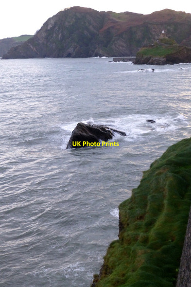 Photo 6"x4" Rock off Capstone Point Ilfracombe c2014