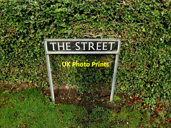 Photo 6"x4" The Street sign Thorpe Abbotts c2014
