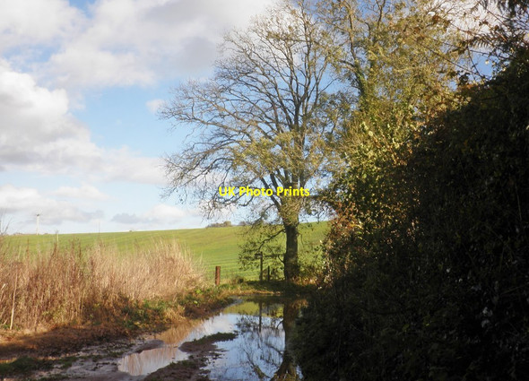 Photo 6"x4" Flood on the road, east of Screedy Screedy c2014