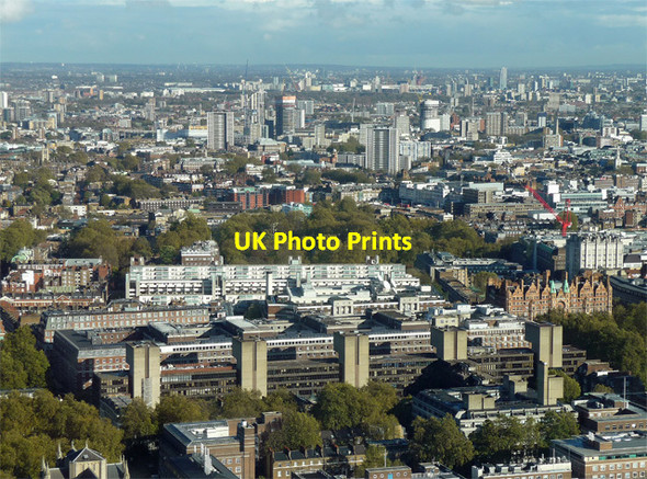Photo 6"x4" View from British Telecom Tower, Cleveland Street (2) London c2014